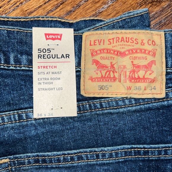 Levi’s 505 Regular Stretch Men’s Jeans - Picture 3 of 4